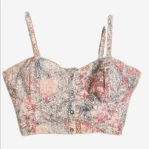 American Rage Junior Crop Top Floral